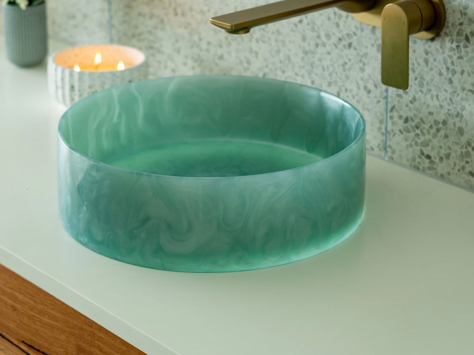 GEM Construction bathroom — resin basin detail