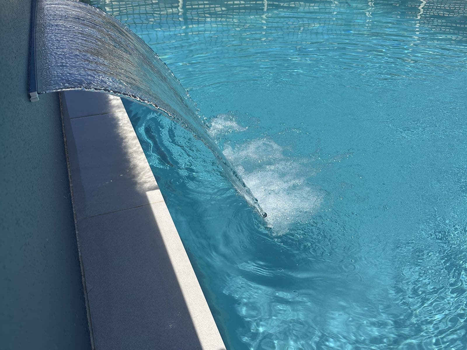 Mildura Pools install — waterfall feature